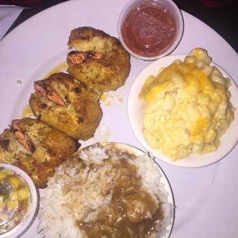 Kelsey's - Shrimp stuffed with crab, white rive & gravy Mac & cheese - Soul Food Near Me - Atlantic City, New Jersey Kelsey's - Shrimp stuffed with crab, white rive & gravy Mac & cheese - Soul Food Near Me - Atlantic City, New Jersey