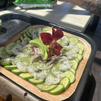 Mariscos La Carreta - Aguachiles verde - perfect spice, Persian cucumbers red onion avocado extra sauce ots - Seafood Near Me - Austin, Texas Mariscos La Carreta - Aguachiles verde - perfect spice, Persian cucumbers red onion avocado extra sauce ots - Seafood Near Me - Austin, Texas
