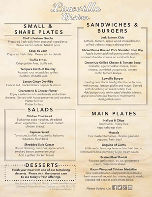 Menu photo 1 Lowville Bistro Milton, ON
