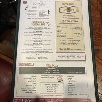 Ireland's Four Provinces - Menu - Irish Near Me - Falls Church, Virginia