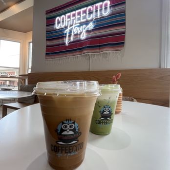 Coffeecito House - Iced vanilla latte && matcha - Coffee & Tea Near Me - Riverside, California Coffeecito House - Iced vanilla latte && matcha - Coffee & Tea Near Me - Riverside, California