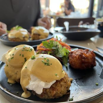 Terravita - Crab Cake Benedict - New American Near Me - Edgewater, New Jersey Terravita - Crab Cake Benedict - New American Near Me - Edgewater, New Jersey