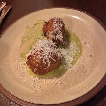 The Queen And Beaver Public House - Potato & Parmesan Croquettes with Green Godess Garlic Dip (we dug into this! Photo was after it was partially eaten) - Pubs Near Me - Toronto, Ontario The Queen And Beaver Public House - Potato & Parmesan Croquettes with Green Godess Garlic Dip (we dug into this! Photo was after it was partially eaten) - Pubs Near Me - Toronto, Ontario