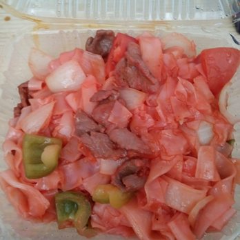 New Wing Fat - Ordered tomato and beef chow fun. They gave me this pink and sour shit. Disgusting. I have never seen beef and tomato chow fun pink. - Chinese Near Me - San Mateo, California