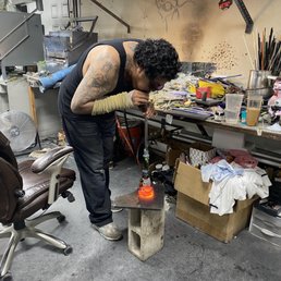 Bong making IRL! The building was super hot, to keep the glass from breaking. Bong making IRL! The building was super hot, to keep the glass from breaking.