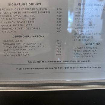 OnMe Cafe - Menu -5/2026 - Coffee & Tea Near Me - Ontario, California