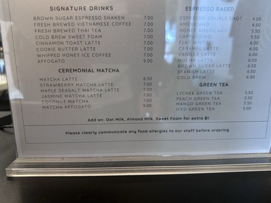 Menu photo 1 OnMe Cafe Ontario, CA