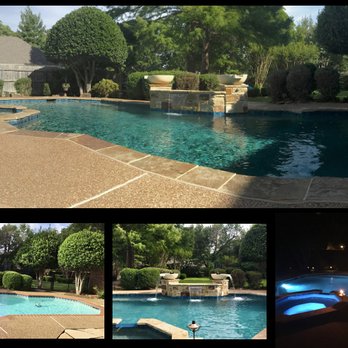 Claffey Pools - Bottom left shows BEFORE. We're really happy with the way the new design transforms the space. - Pool & Hot Tub Service Near Me - Southlake, Texas