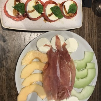 Pizzeria Testa - Caprese on top Prosciutto & Melone bottom - Pizza Near Me - Dallas, Texas