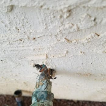 Ideal Plumbing - This is a hose bib that was twisted at the wall, opened wall and repaired. - Plumbing Near Me Ideal Plumbing - This is a hose bib that was twisted at the wall, opened wall and repaired. - Plumbing Near Me