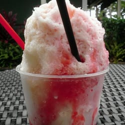 Tiger's blood & Pina Colada with Mac-nut ice cream and snow capped! Delish!