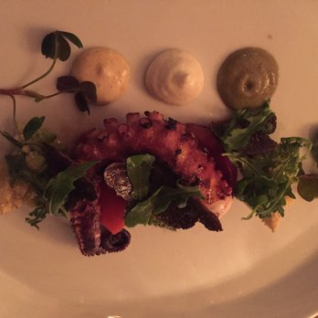 3rd Cousin - Grilled octopus was delicious with the various aiolis and I liked the red beet giving it a sweet punch - New American Near Me - San Francisco, California