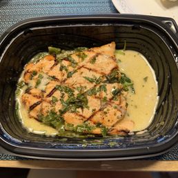 Grilled Herb Salmon $32. So dry it almost tastes like card board.