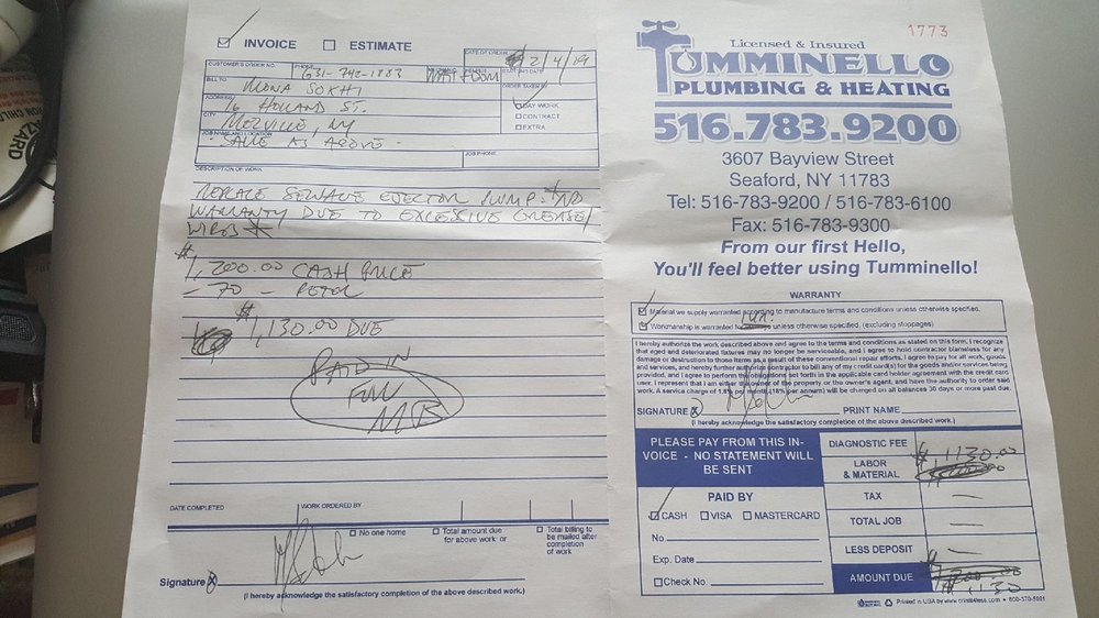 Slide of Tumminello Plumbing and Heating