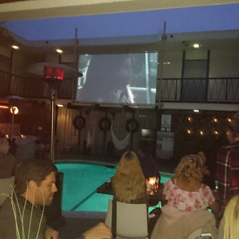 The Pearl Hotel - Pool and movie screen - San Diego, CA