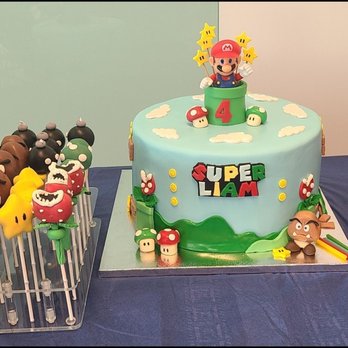 Pixie Dough Sweets - Super Mario themed cake and cake pops! - Cupcakes Near Me