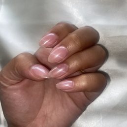 Rose quartz with chrome finish