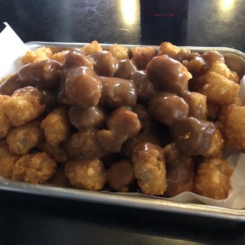 Lindy's on 4th - Basket of Tots with gravy! So huge! - Burgers Near Me - Tucson, Arizona Lindy's on 4th - Basket of Tots with gravy! So huge! - Burgers Near Me - Tucson, Arizona