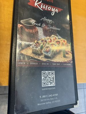 Menu photo 4 Sushi Kinoya Moreno Valley, CA