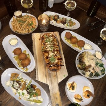 Copper Vine Inn - Black Truffle Fries, Pork Belly & Corn Fried Oysters, Fig & Goat Cheese Flatbread, Brussels Sprouts, Louisiana Crawfish Beignets - Wine Bars Near Me - New Orleans, Louisiana