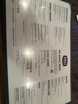 Menu photo 1 The Post Brewing Company Lafayette Lafayette, CO Menu photo 1 The Post Brewing Company Lafayette Lafayette, CO