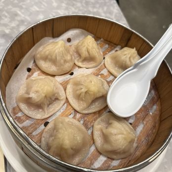 One More Bite Dumpling House - Pork Dumplings(8) -these are actually the pork long bao - Dim Sum Near Me - Loma Linda, California One More Bite Dumpling House - Pork Dumplings(8) -these are actually the pork long bao - Dim Sum Near Me - Loma Linda, California