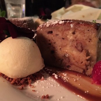 Odeum - [Morgan Hill] - Pecan & Chocolate Bread Pudding w/ cinnamon gelato, caramel, fresh berries | NYE 4-Course $75 - Mediterranean Near Me - Morgan Hill, California