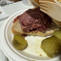 Costco Wholesale - Smoked Meat Sandwich and Large Pickle