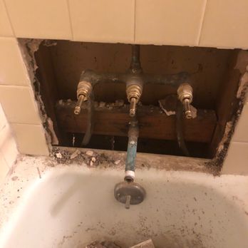 Old 3 Handle Tub And Shower Valve Kept Leaking We Replaced It With