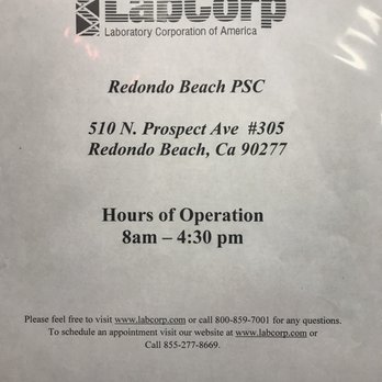 Labcorp - New hours!!!! - Laboratory Testing Near Me - Redondo Beach, California Labcorp - New hours!!!! - Laboratory Testing Near Me - Redondo Beach, California