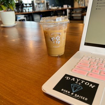 Pettibone Coffee - Carmel latte with oat milk - Coffee Roasteries Near Me - Dayton, Ohio Pettibone Coffee - Carmel latte with oat milk - Coffee Roasteries Near Me - Dayton, Ohio