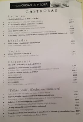 Menu photo 1 Vitoria Vitoria-Gasteiz, C Menu photo 1 Vitoria Vitoria-Gasteiz, C