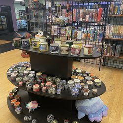 D&D themed candles, board games, and other merch