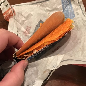 Taco Bell - Looks like they sat on my Taco for an hour before serving it to me! Yuck! - Tacos Near Me - Bakersfield, California Taco Bell - Looks like they sat on my Taco for an hour before serving it to me! Yuck! - Tacos Near Me - Bakersfield, California