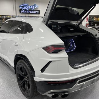 Ray's Electronics - Lamborghini Urus with custom subwoofer enclosure! - Car Stereo Installation Near Me - Glendale Heights, Illinois