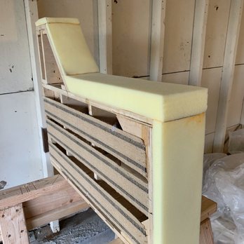 Needles Studio - Building sofa arm in our garage, form attached. - Fabric Stores Near Me - Los Altos, California