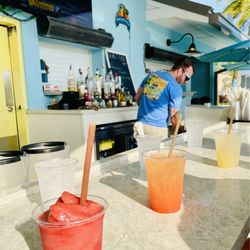 Salty Rim Bar & Grill - Raspberry frosty (non alcoholic) mai tai & margarita (both were weak in alcohol)