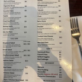 Istanbul Grill - Menu page 1/2 - Mediterranean Near Me - Arlington, Texas