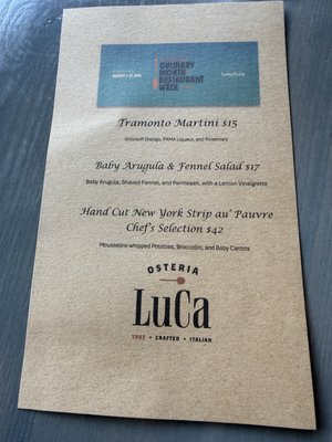 Menu photo 2 Osteria LuCa Huntsville, AL Menu photo 2 Osteria LuCa Huntsville, AL