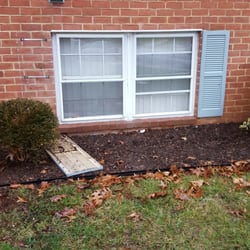 Hickory Hills Condominium Association - Shattered window and broken shutter that has been sitting like this for the past 3 months.