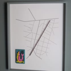 Galeria Rogério Fernandes - Um dos mapas do trabalho artístico Muitas Cidades