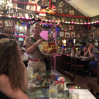 The Bubble Room - Bubble Scout Waitress going over cake selection - Desserts Near Me - Captiva, Florida