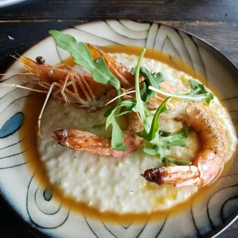 Prospect Gourmand - Large prawns with grits - New American Near Me - Beverly Hills, California Prospect Gourmand - Large prawns with grits - New American Near Me - Beverly Hills, California