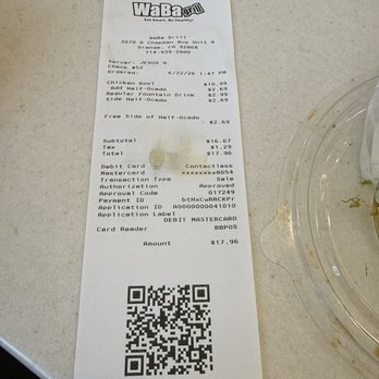 WaBa Grill - Fast Food Near Me - Orange, California