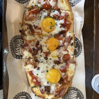 Union Kitchen and Tap Encinitas - Breakfast Flatbread - New American Near Me - Encinitas, California Union Kitchen and Tap Encinitas - Breakfast Flatbread - New American Near Me - Encinitas, California