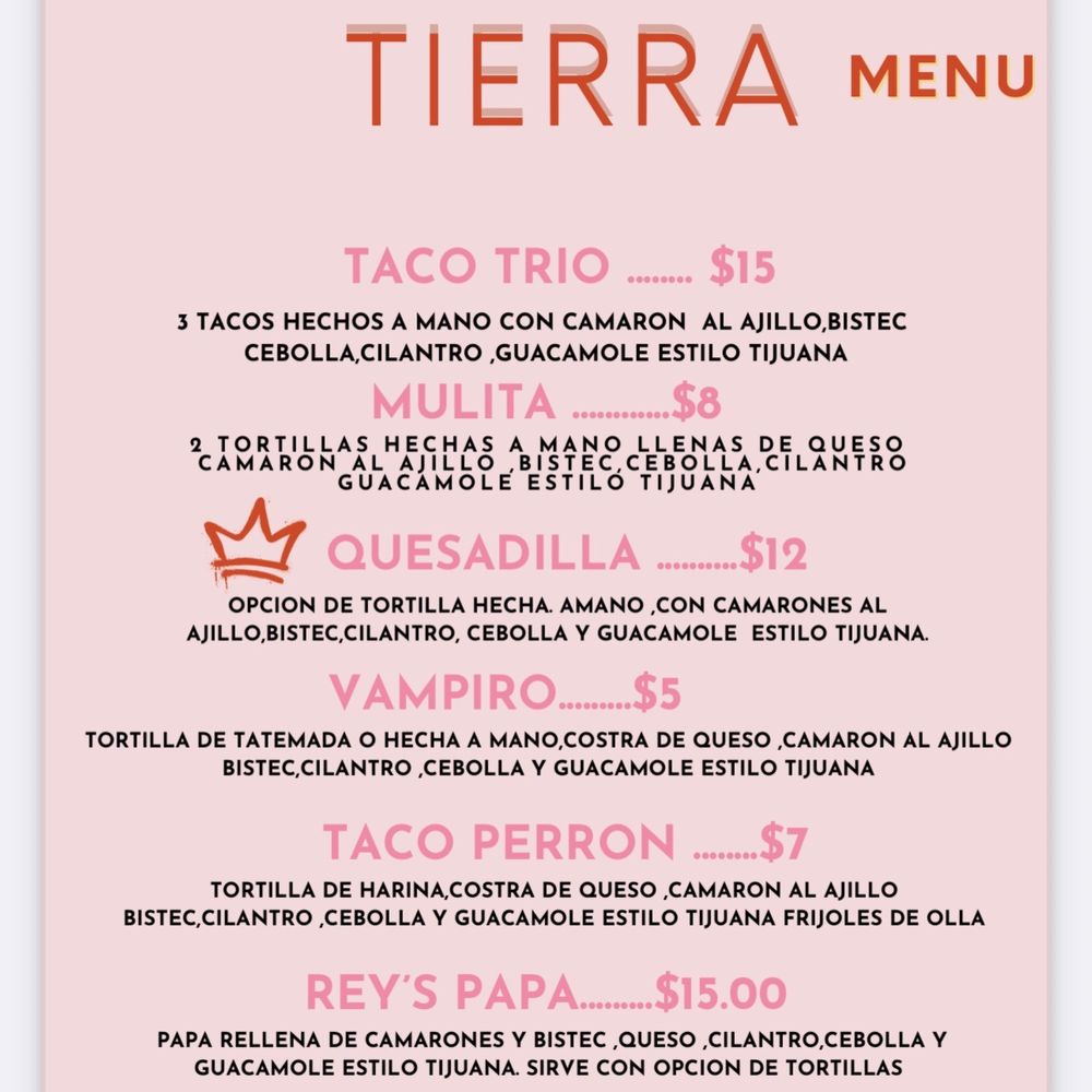 Tacos El Rey - Menu - Tacos Near Me - Chicago, Illinois Tacos El Rey - Menu - Tacos Near Me - Chicago, Illinois