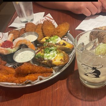 Black Angus Steakhouse - Sampler and gold strike margarita - Steakhouses Near Me - Temecula, California