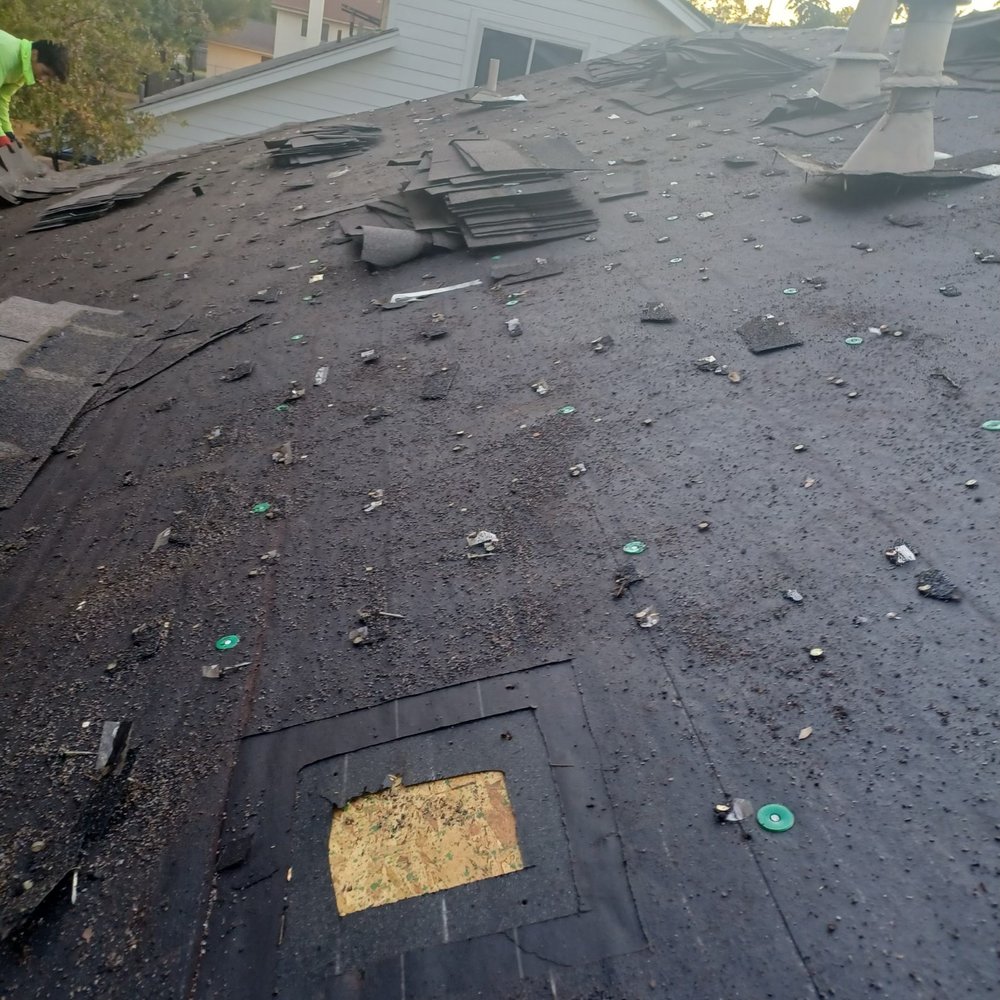 Duration Roofing & Construction - 3 layers left from previous roof jobs that Duration removed and cleaned up. - Roofing Near Me - Liberty Hill, Texas Duration Roofing & Construction - 3 layers left from previous roof jobs that Duration removed and cleaned up. - Roofing Near Me - Liberty Hill, Texas
