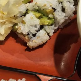 The rice was so hard and looked like it sat for hours. Roll falling apart The rice was so hard and looked like it sat for hours. Roll falling apart
