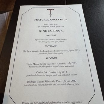 Eno Terra - Cocktail menu - Italian Near Me - Kingston, New Jersey